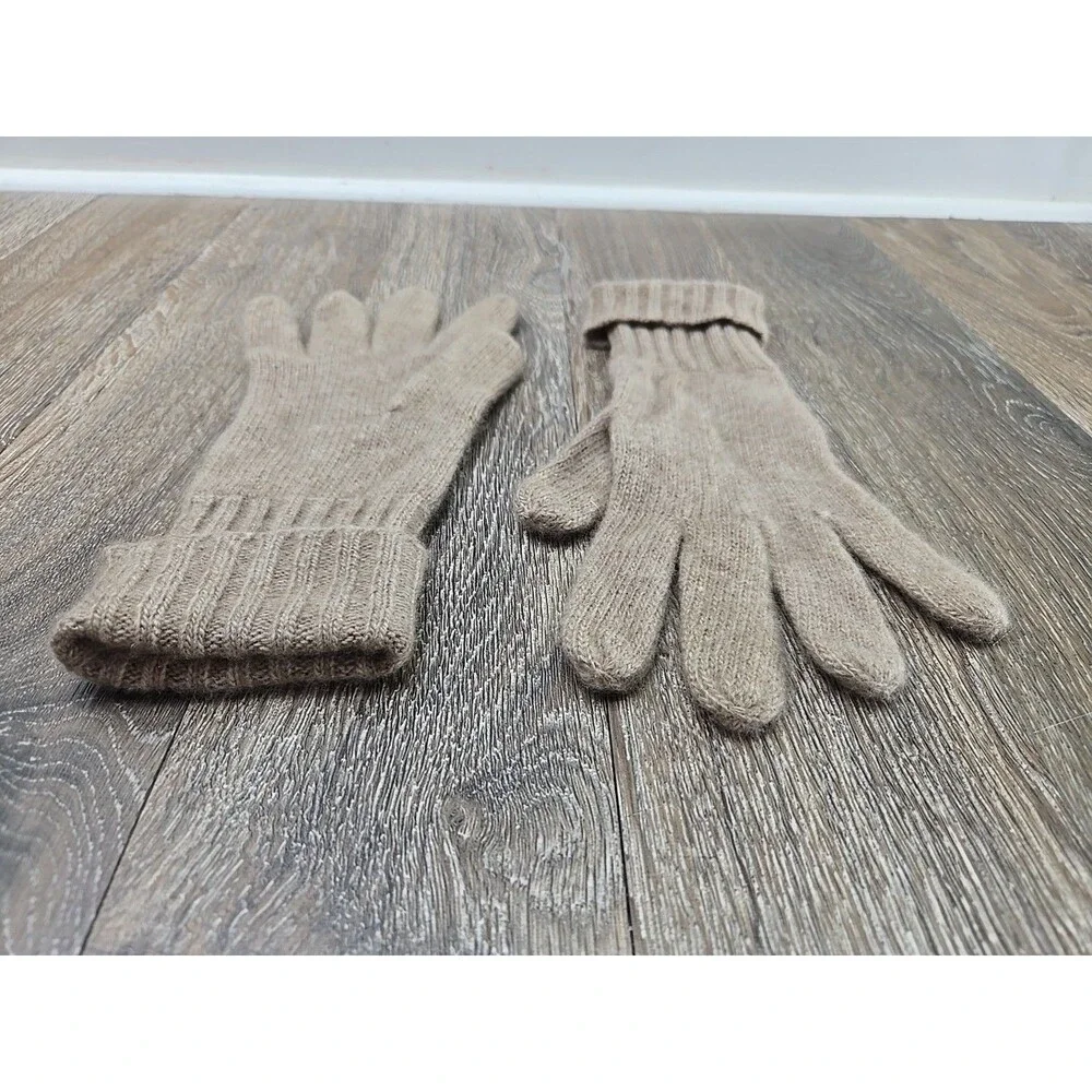 Vintage Sand & Siman Cashmere Gloves Taupe Small Adult Comfy